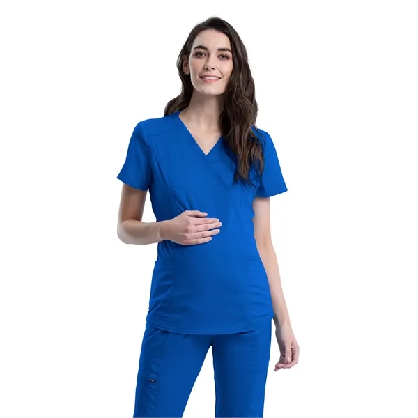 Cherokee - Workwear Revolution - Maternity Mock Wrap Top - Cherokee - Workwear Revolution - Maternity Mock Wrap Top - Image 11 of 13