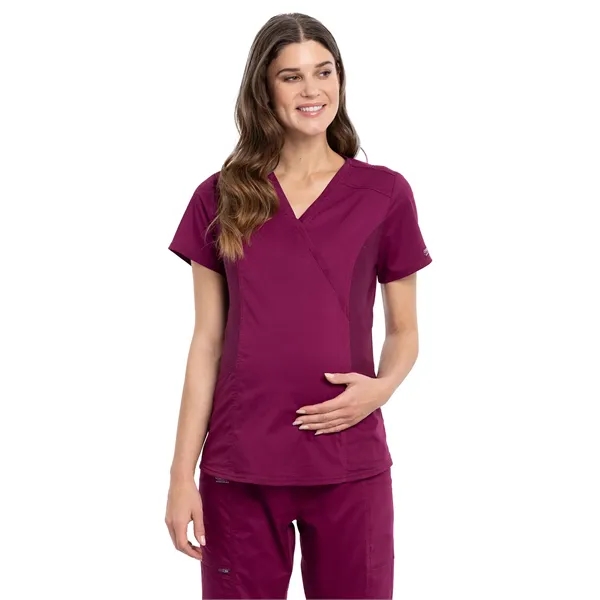Cherokee - Workwear Revolution - Maternity Mock Wrap Top - Cherokee - Workwear Revolution - Maternity Mock Wrap Top - Image 13 of 13