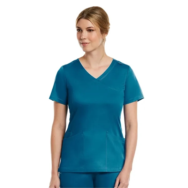 Maevn - Matrix - Women's Three-Pocket Curved Mock Wrap Top - Maevn - Matrix - Women's Three-Pocket Curved Mock Wrap Top - Image 4 of 32