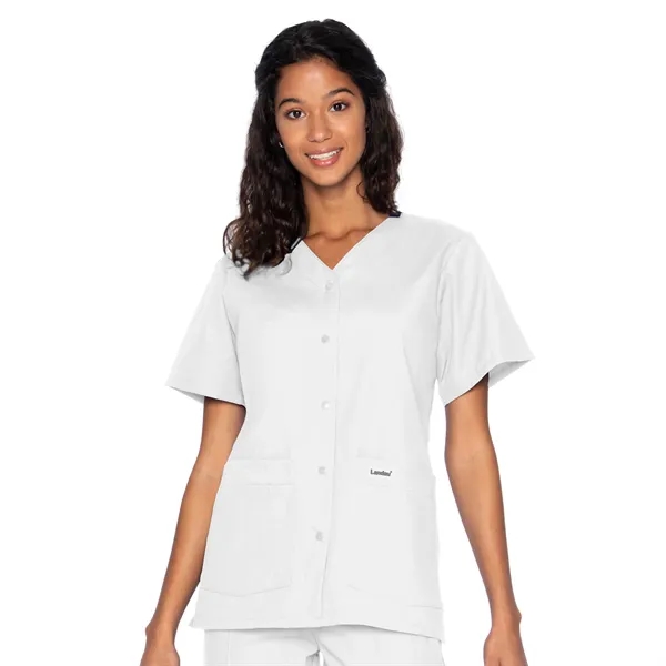 Landau - Essentials - Women's Four-Pocket Snap-Front V-Ne... - Landau - Essentials - Women's Four-Pocket Snap-Front V-Ne... - Image 15 of 17