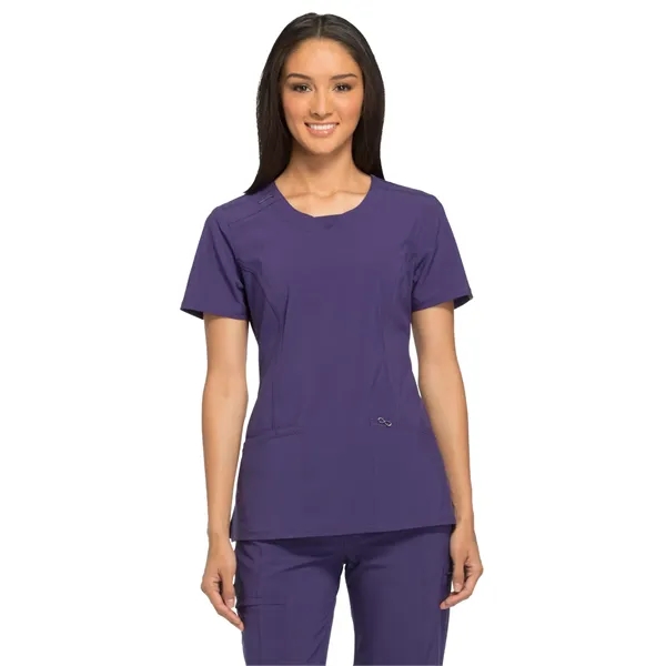 Infinity - Women's Stretch Rib-knit Back Panel Round Neck... - Infinity - Women's Stretch Rib-knit Back Panel Round Neck... - Image 14 of 42