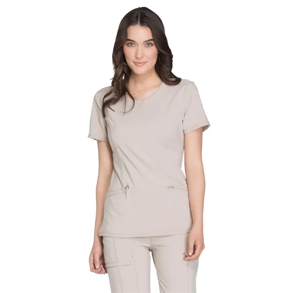 Infinity - Women's Stretch Rib-knit Back Panel Round Neck... - Infinity - Women's Stretch Rib-knit Back Panel Round Neck... - Image 20 of 42