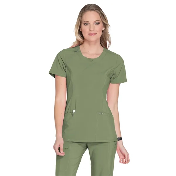 Infinity - Women's Stretch Rib-knit Back Panel Round Neck... - Infinity - Women's Stretch Rib-knit Back Panel Round Neck... - Image 26 of 42
