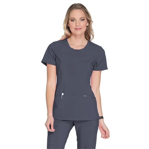 Infinity - Women's Stretch Rib-knit Back Panel Round Neck... - Infinity - Women's Stretch Rib-knit Back Panel Round Neck... - Image 30 of 42