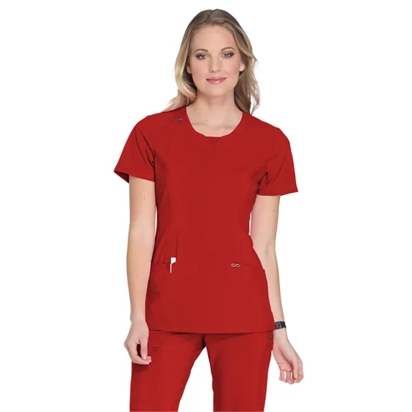 Infinity - Women's Stretch Rib-knit Back Panel Round Neck... - Infinity - Women's Stretch Rib-knit Back Panel Round Neck... - Image 32 of 42