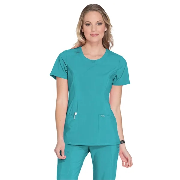 Infinity - Women's Stretch Rib-knit Back Panel Round Neck... - Infinity - Women's Stretch Rib-knit Back Panel Round Neck... - Image 36 of 42