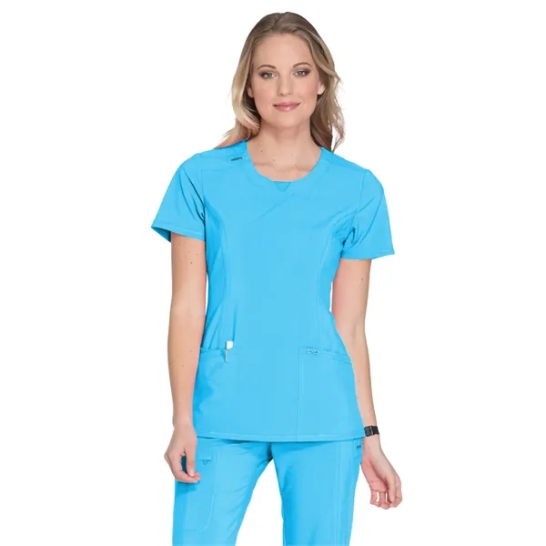 Infinity - Women's Stretch Rib-knit Back Panel Round Neck... - Infinity - Women's Stretch Rib-knit Back Panel Round Neck... - Image 38 of 42