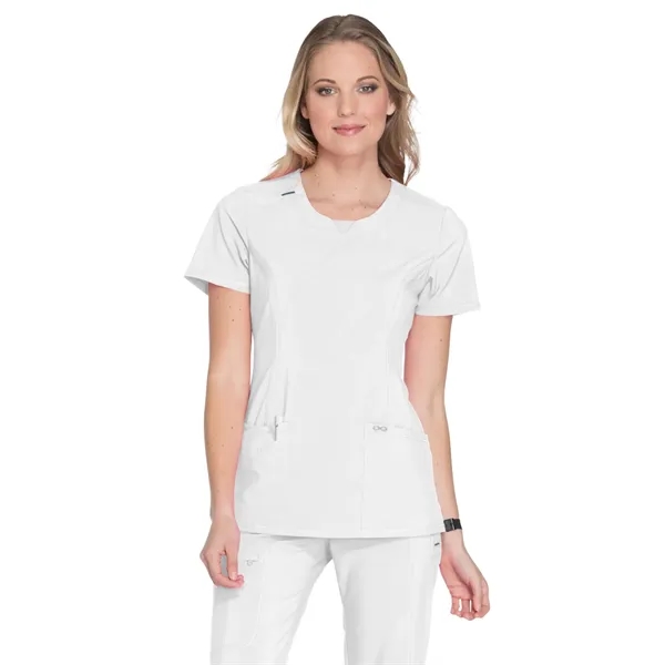 Infinity - Women's Stretch Rib-knit Back Panel Round Neck... - Infinity - Women's Stretch Rib-knit Back Panel Round Neck... - Image 40 of 42