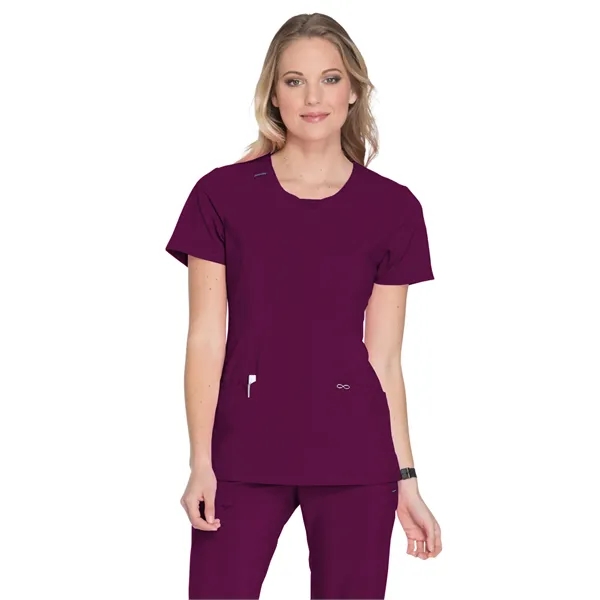 Infinity - Women's Stretch Rib-knit Back Panel Round Neck... - Infinity - Women's Stretch Rib-knit Back Panel Round Neck... - Image 42 of 42