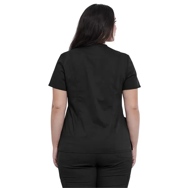 Cherokee - Workwear Revolution - Snap Front V-Neck Top - Cherokee - Workwear Revolution - Snap Front V-Neck Top - Image 1 of 5