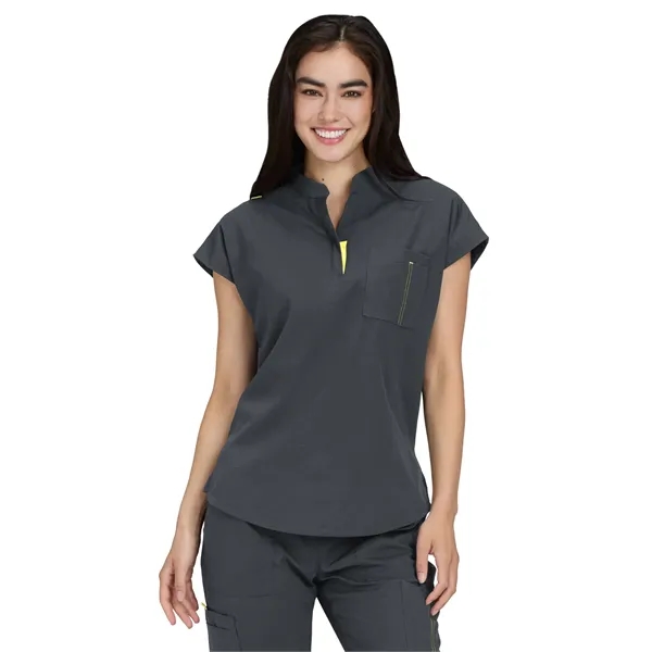koi - Solis - Women's Zipper Neck Combo Chest Pocket Catr... - koi - Solis - Women's Zipper Neck Combo Chest Pocket Catr... - Image 3 of 11