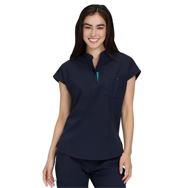 koi - Solis - Women's Zipper Neck Combo Chest Pocket Catr... - koi - Solis - Women's Zipper Neck Combo Chest Pocket Catr... - Image 9 of 11
