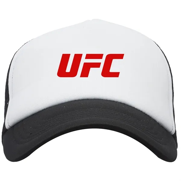 Two Tone Polyester Baseball Caps w/ Custom Logo & Mesh Back