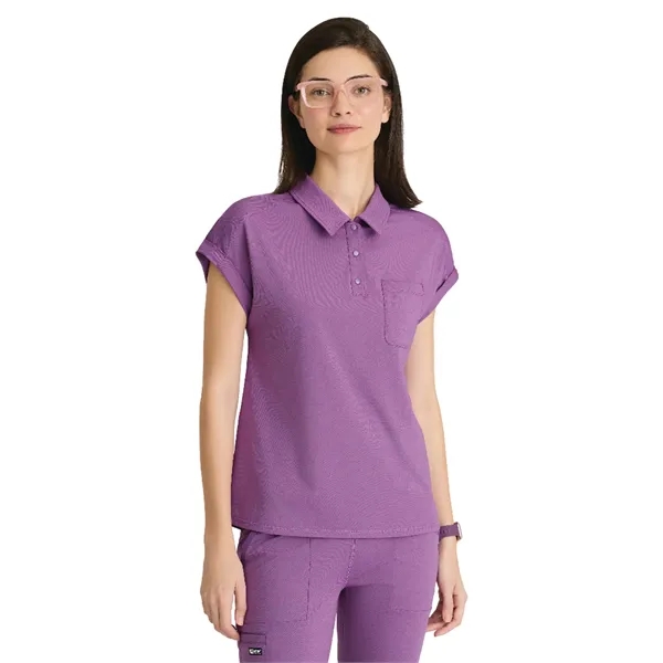 Grey's Anatomy Knit Stretch - Women's One-Pocket Snap Pla... - Grey's Anatomy Knit Stretch - Women's One-Pocket Snap Pla... - Image 5 of 11