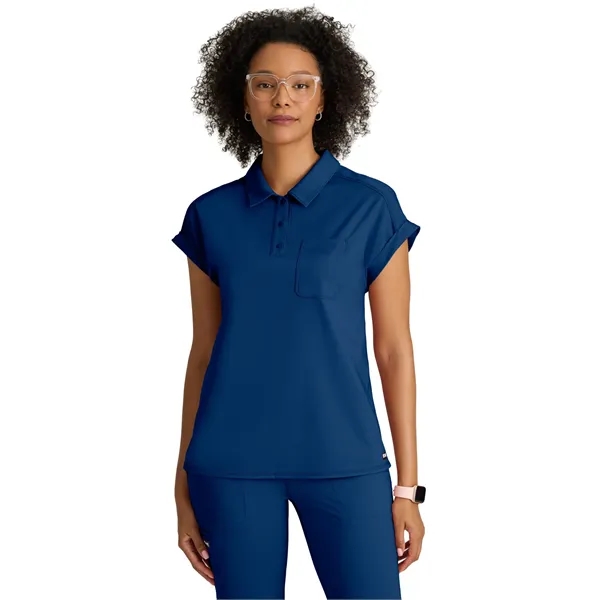 Grey's Anatomy Knit Stretch - Women's One-Pocket Snap Pla... - Grey's Anatomy Knit Stretch - Women's One-Pocket Snap Pla... - Image 6 of 11