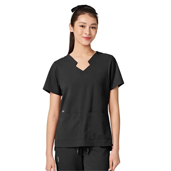 Parkley ABC - Women's Two-Pocket TESS Mandarin Mock Wrap Top - Parkley ABC - Women's Two-Pocket TESS Mandarin Mock Wrap Top - Image 0 of 9