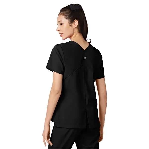 Parkley ABC - Women's Two-Pocket TESS Mandarin Mock Wrap Top - Parkley ABC - Women's Two-Pocket TESS Mandarin Mock Wrap Top - Image 1 of 9