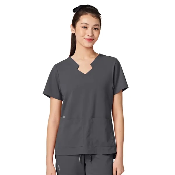 Parkley ABC - Women's Two-Pocket TESS Mandarin Mock Wrap Top - Parkley ABC - Women's Two-Pocket TESS Mandarin Mock Wrap Top - Image 3 of 9