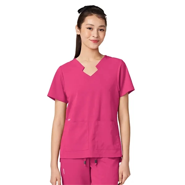 Parkley ABC - Women's Two-Pocket TESS Mandarin Mock Wrap Top - Parkley ABC - Women's Two-Pocket TESS Mandarin Mock Wrap Top - Image 5 of 9