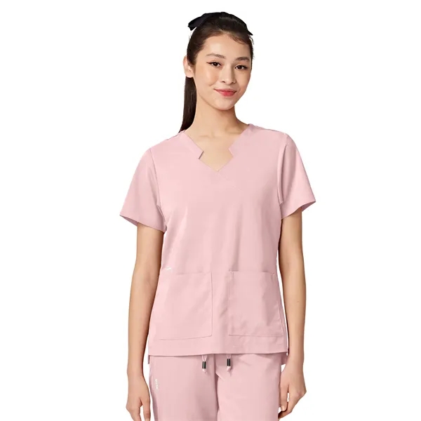 Parkley ABC - Women's Two-Pocket TESS Mandarin Mock Wrap Top - Parkley ABC - Women's Two-Pocket TESS Mandarin Mock Wrap Top - Image 7 of 9