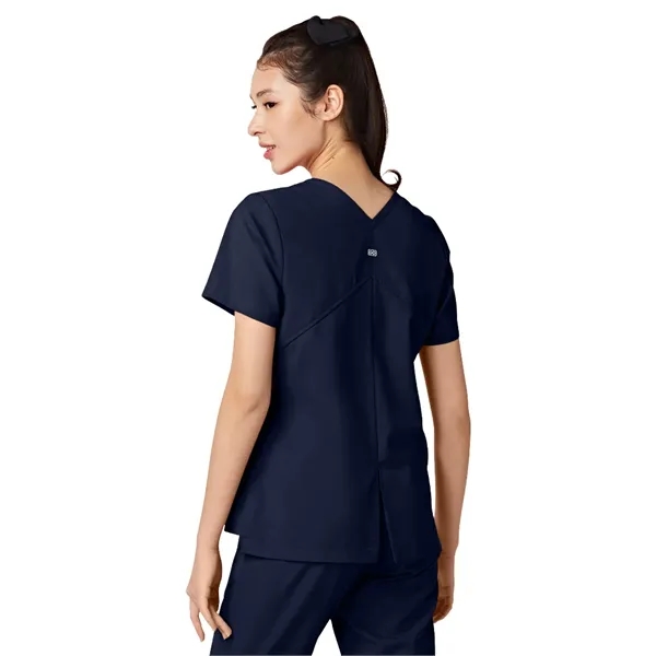 Parkley ABC - Women's Two-Pocket TESS Mandarin Mock Wrap Top - Parkley ABC - Women's Two-Pocket TESS Mandarin Mock Wrap Top - Image 8 of 9