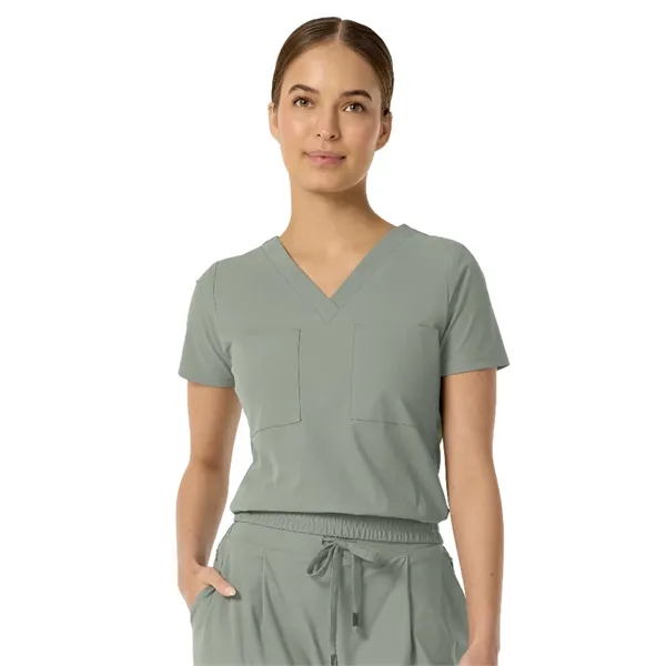 Parkley Kinetic - Women's Two-Pocket CELINE Tuck Band V-N... - Parkley Kinetic - Women's Two-Pocket CELINE Tuck Band V-N... - Image 3 of 9