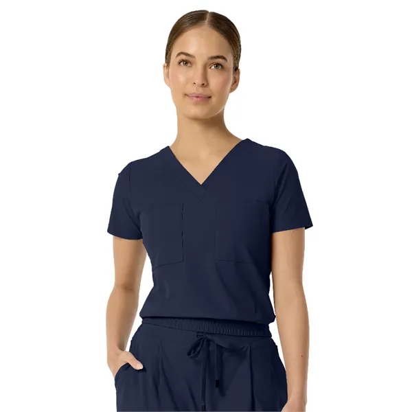 Parkley Kinetic - Women's Two-Pocket CELINE Tuck Band V-N... - Parkley Kinetic - Women's Two-Pocket CELINE Tuck Band V-N... - Image 5 of 9