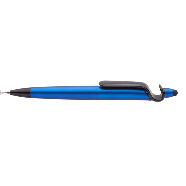 3-in-1 Plastic Pen with Stylus and Cell Stand - 3-in-1 Plastic Pen with Stylus and Cell Stand - Image 1 of 7