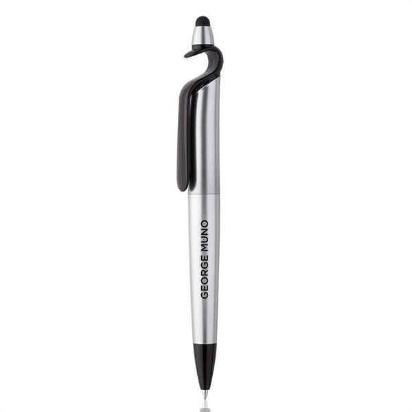 3-in-1 Plastic Pen with Stylus and Cell Stand - 3-in-1 Plastic Pen with Stylus and Cell Stand - Image 5 of 7