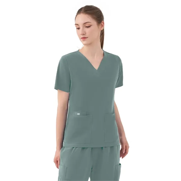 Parkley Quantum - Women's Five-Pocket AURORA V-Neck Top - Parkley Quantum - Women's Five-Pocket AURORA V-Neck Top - Image 1 of 10