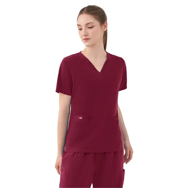 Parkley Quantum - Women's Five-Pocket AURORA V-Neck Top - Parkley Quantum - Women's Five-Pocket AURORA V-Neck Top - Image 10 of 10