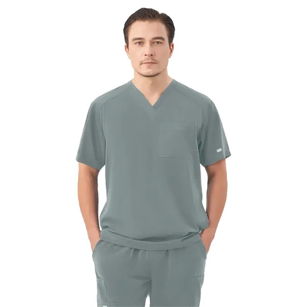 Parkley Quantum - Men's Three-Pocket RYDER V-Neck Scrub Top - Parkley Quantum - Men's Three-Pocket RYDER V-Neck Scrub Top - Image 3 of 16