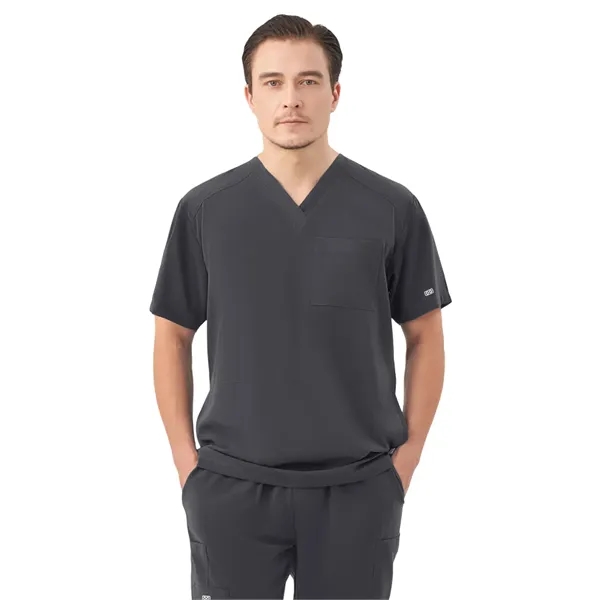 Parkley Quantum - Men's Three-Pocket RYDER V-Neck Scrub Top - Parkley Quantum - Men's Three-Pocket RYDER V-Neck Scrub Top - Image 4 of 16