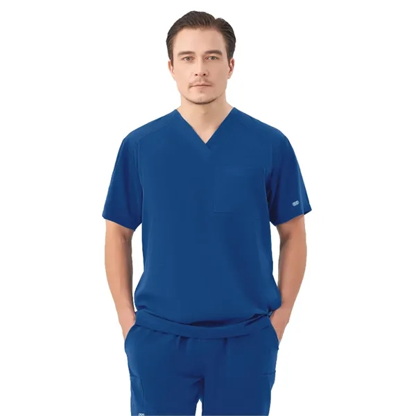 Parkley Quantum - Men's Three-Pocket RYDER V-Neck Scrub Top - Parkley Quantum - Men's Three-Pocket RYDER V-Neck Scrub Top - Image 11 of 16