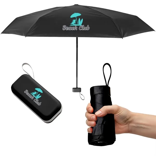 Mini Umbrella With Carrying Case - 38'' Arc 6 Panel - Mini Umbrella With Carrying Case - 38'' Arc 6 Panel - Image 0 of 3