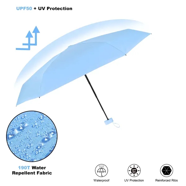 Mini Umbrella With Carrying Case - 38'' Arc 6 Panel - Mini Umbrella With Carrying Case - 38'' Arc 6 Panel - Image 1 of 3