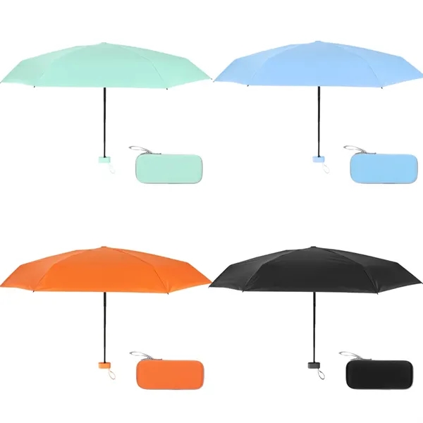 Mini Umbrella With Carrying Case - 38'' Arc 6 Panel - Mini Umbrella With Carrying Case - 38'' Arc 6 Panel - Image 3 of 3