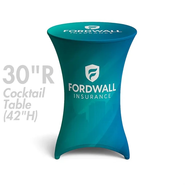 30" Round x 42"H Spandex Stretch Cocktail Table Cover - 30" Round x 42"H Spandex Stretch Cocktail Table Cover - Image 0 of 2