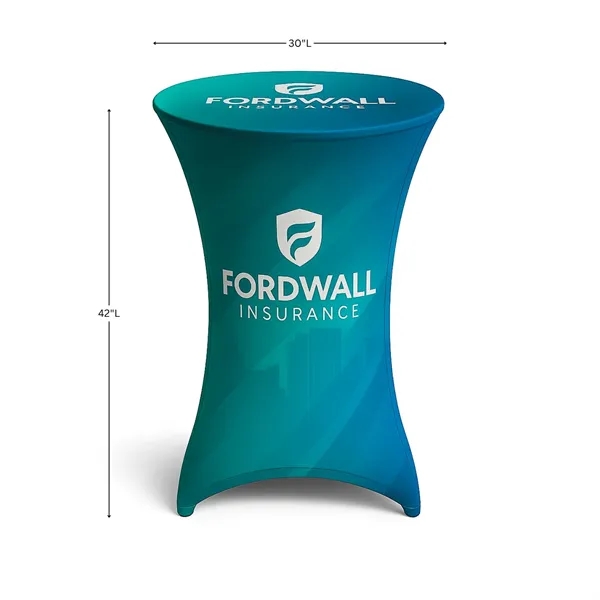 30" Round x 42"H Spandex Stretch Cocktail Table Cover - 30" Round x 42"H Spandex Stretch Cocktail Table Cover - Image 1 of 2