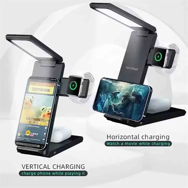 Foldable Wireless Magnetic Charger With LED Lamp - Foldable Wireless Magnetic Charger With LED Lamp - Image 2 of 2