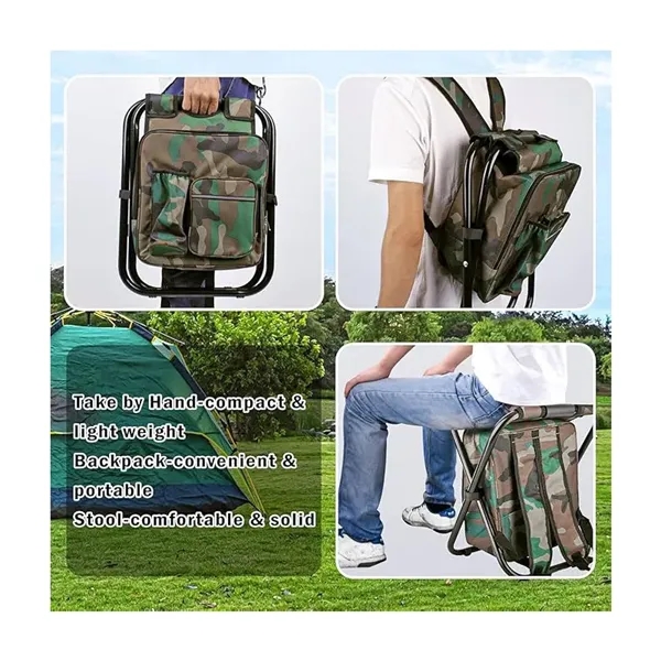3 in 1 Portable Backpack Chair with Cooler Bag - 3 in 1 Portable Backpack Chair with Cooler Bag - Image 2 of 3