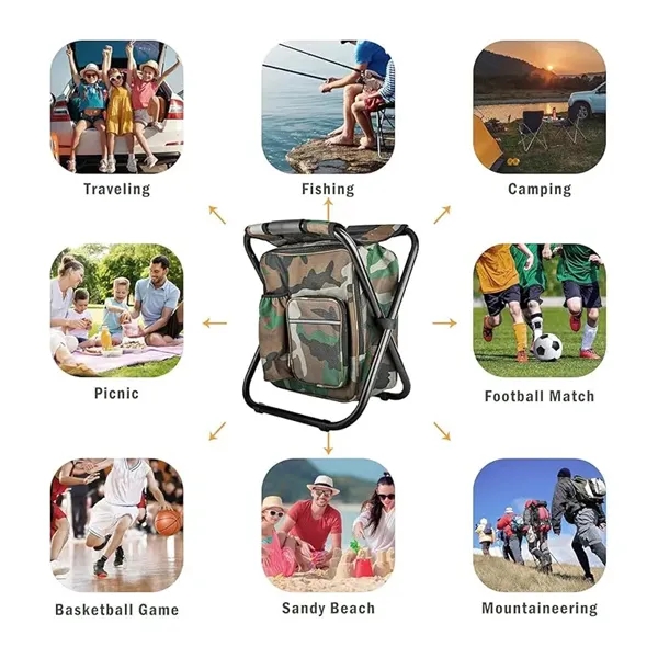 3 in 1 Portable Backpack Chair with Cooler Bag - 3 in 1 Portable Backpack Chair with Cooler Bag - Image 3 of 3