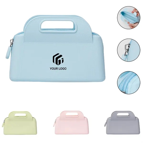 Travel portable waterproof silicone cosmetic toiletry bag - Travel portable waterproof silicone cosmetic toiletry bag - Image 0 of 4