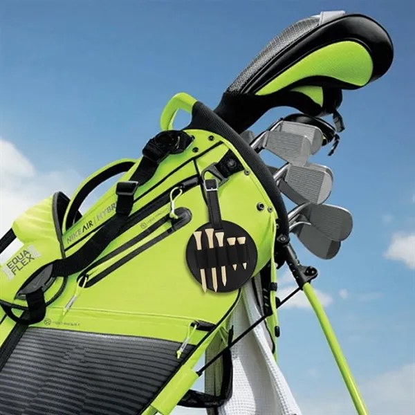 Leather Golf Holder Accessories Storage with 5 Tees Set - Leather Golf Holder Accessories Storage with 5 Tees Set - Image 4 of 8