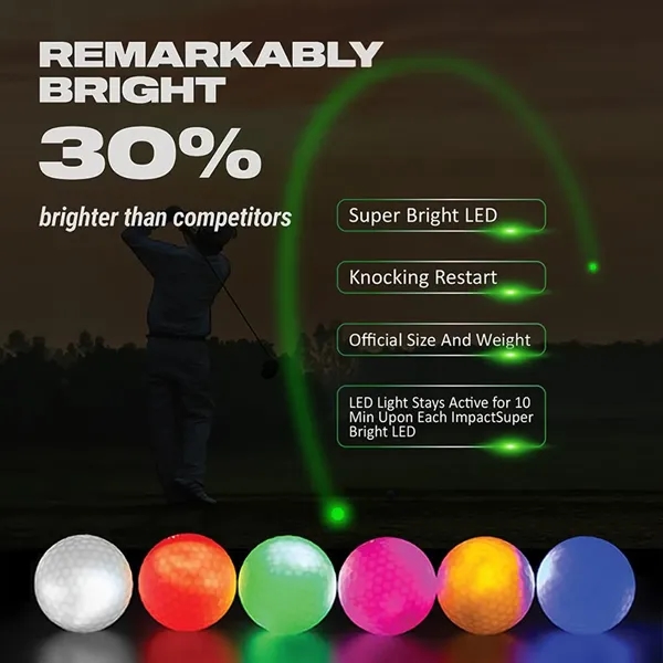 6-Color Bright Luminous Night LED Golf for Long Lasting Glow - 6-Color Bright Luminous Night LED Golf for Long Lasting Glow - Image 4 of 7