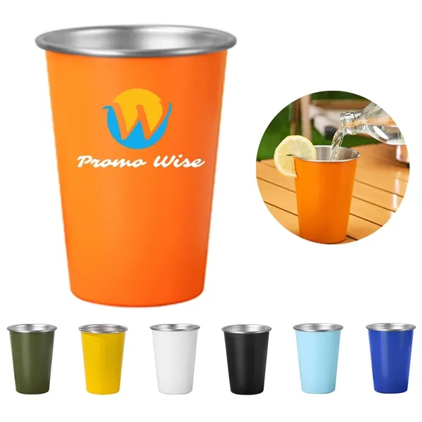 16OZ  Unbreakable Stainless Steel Drinking Water Cup - 16OZ  Unbreakable Stainless Steel Drinking Water Cup - Image 0 of 8