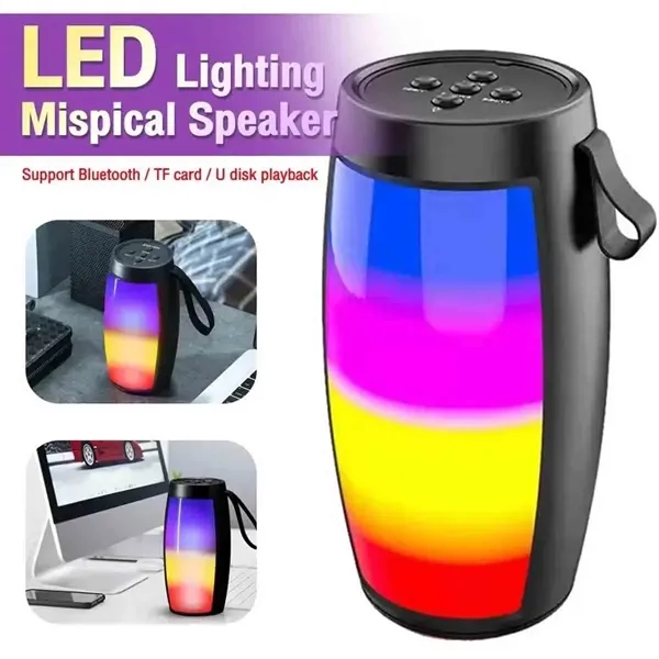 Portable Bluetooth Speaker with LED Light - Portable Bluetooth Speaker with LED Light - Image 2 of 3