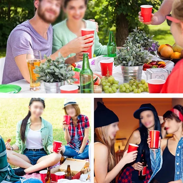 12 oz stackable party travel wedding disposable plastic cup - 12 oz stackable party travel wedding disposable plastic cup - Image 4 of 4