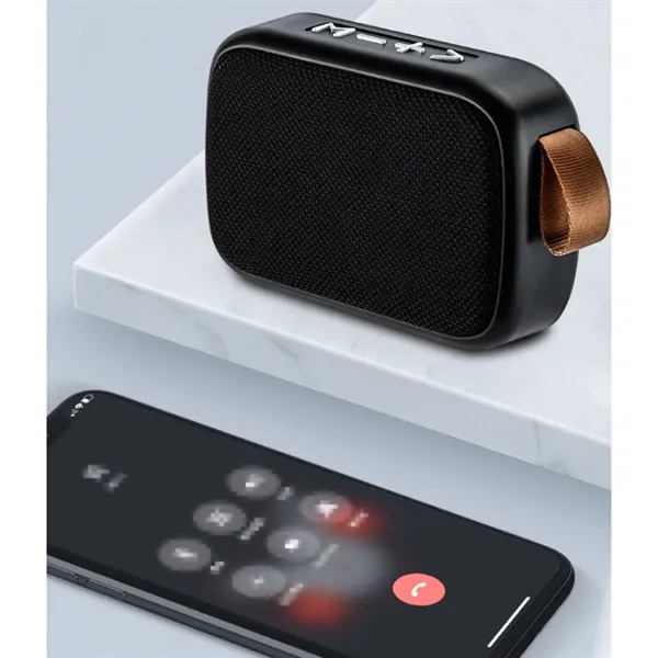 Durable Practical Portable Fabric Cube Bluetooth Speaker - Durable Practical Portable Fabric Cube Bluetooth Speaker - Image 6 of 8