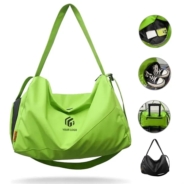 Waterproof shoe wet clothes compartment sport gym duffel bag - Waterproof shoe wet clothes compartment sport gym duffel bag - Image 0 of 4